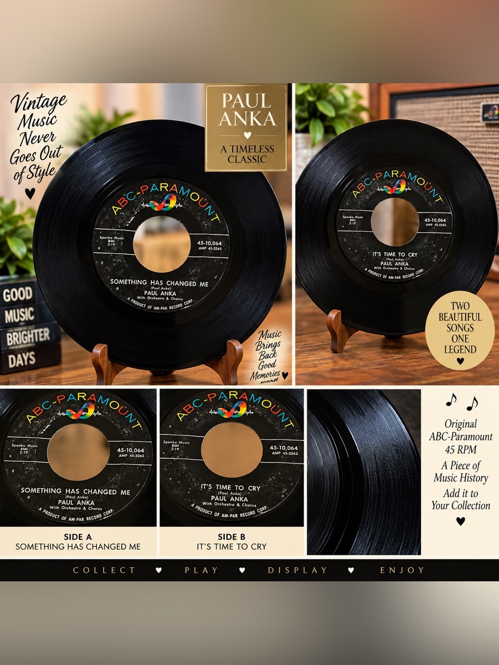 Paul Anka It’s Time to Cry / Something Has Changed Me 1959 ABC Paramount 10064 4